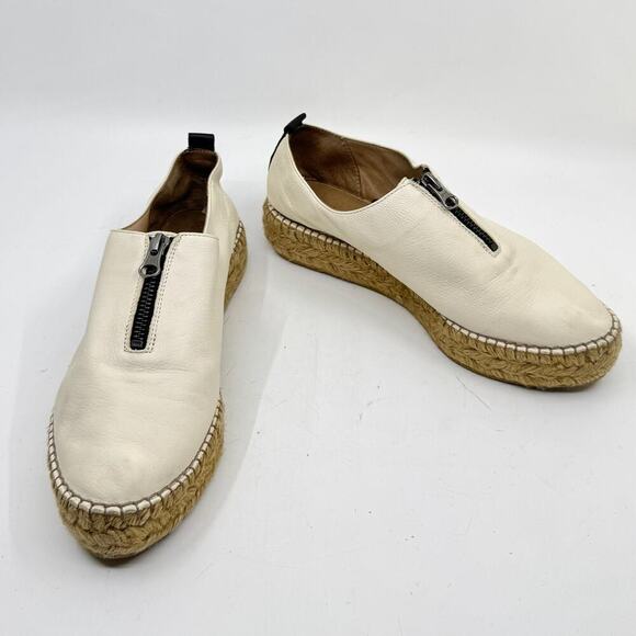 ERIC MICHAEL Serena Leather Espadrille Platform Sneakers - Picture 1 of 8